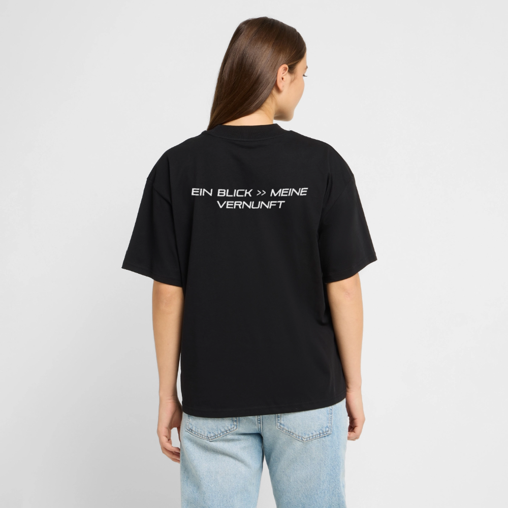 "IHRE BLICKE" Oversized Unisex Shirt - Schwarz