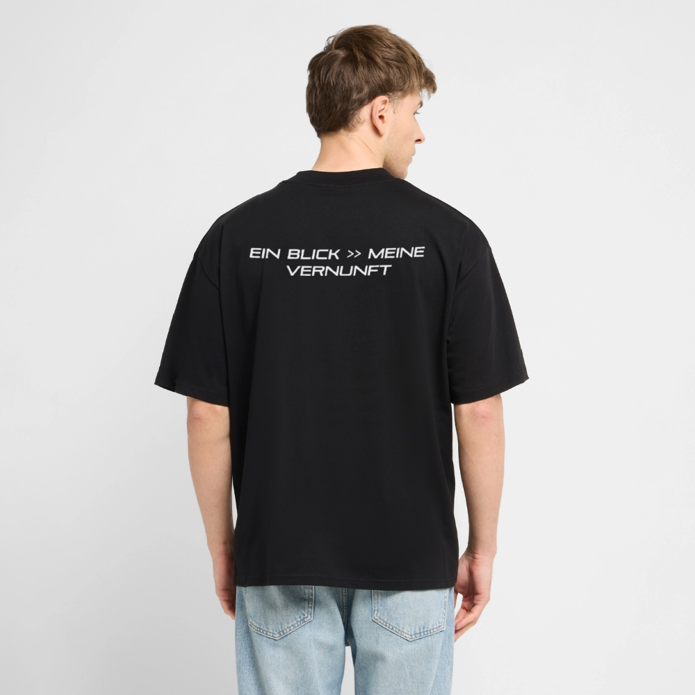 "IHRE BLICKE" Oversized Unisex Shirt - Schwarz